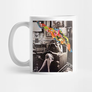 Psychedelic Rainbow Old Photo Mug